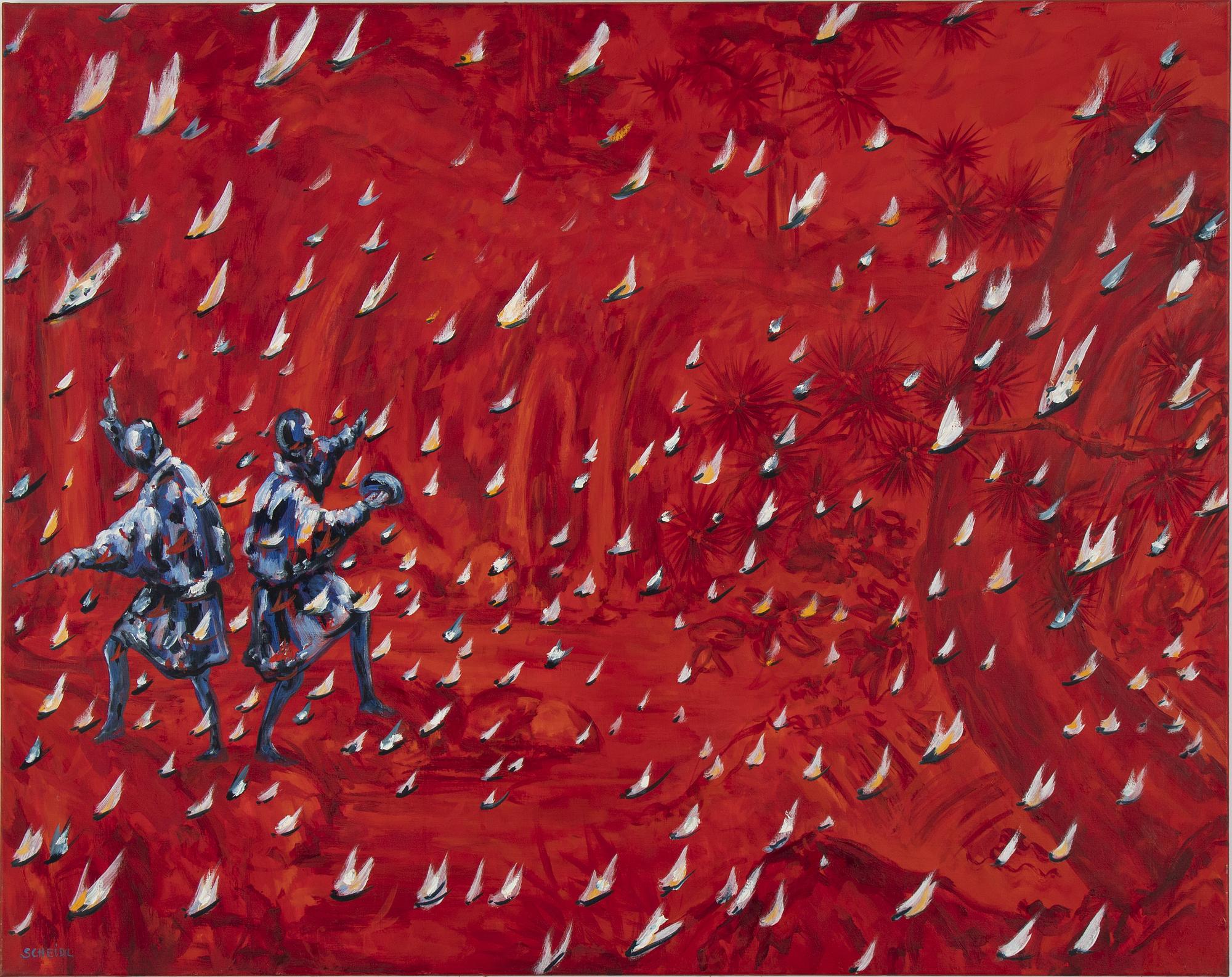 Roman Scheidl, oil on canvas, signed.