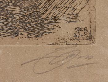 ANDERS ZORN, etsning, sign.