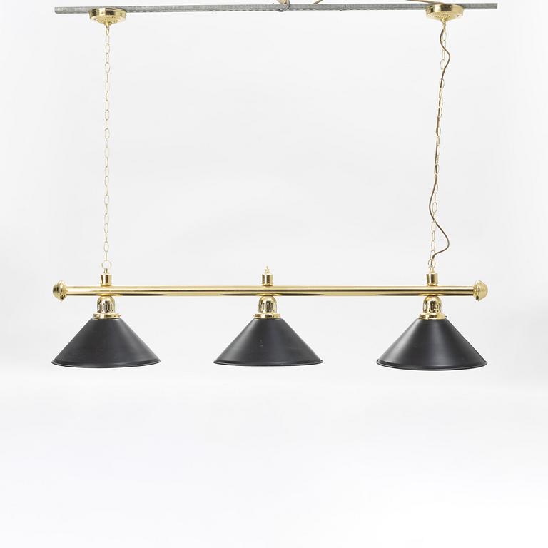 A set of lamps for a pooltable, 20th Century.