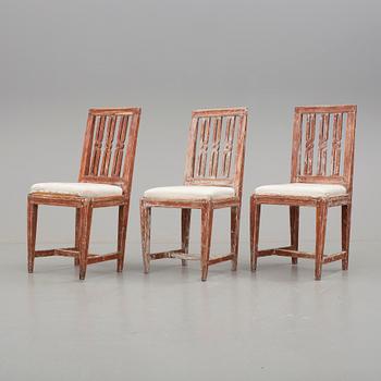 STOLAR, 3 st, gustavianska, 1700-talets slut.