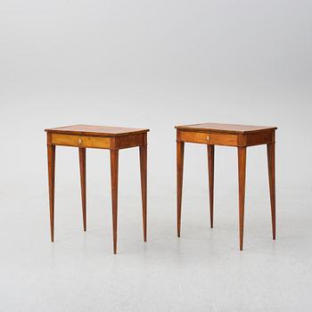 A pair of Swedish Empire tables. First half of the 19th century.