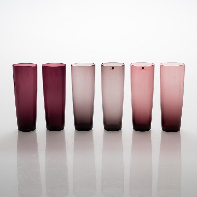 Tapio Wirkkala,  A set of 18 juice glasses model 2204, Iittala, 1956-1969.
