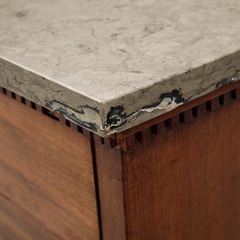 A late gustavian chest of drawers, ca 1800.