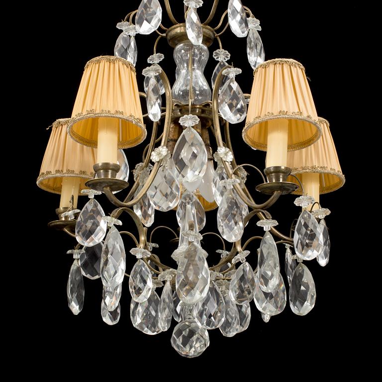 A Rococo style chandelier, first half of the 20th Century.