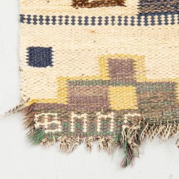 Märta Måås-Fjetterström, rug, "Blue Heath", flat weave, approx. 242 x 151 cm, signed AB MMF.