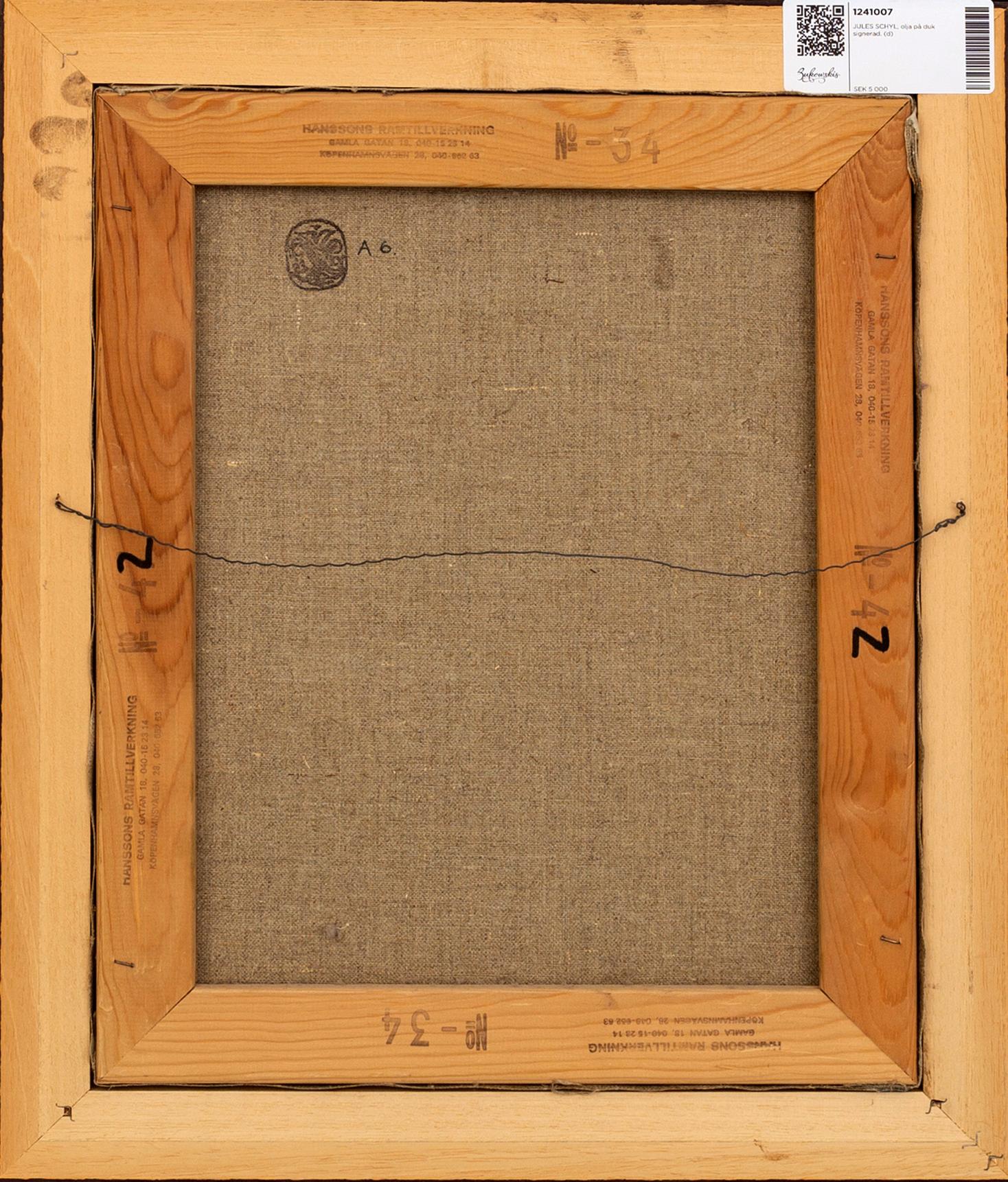 JULES SCHYL, olja på duk signerad.