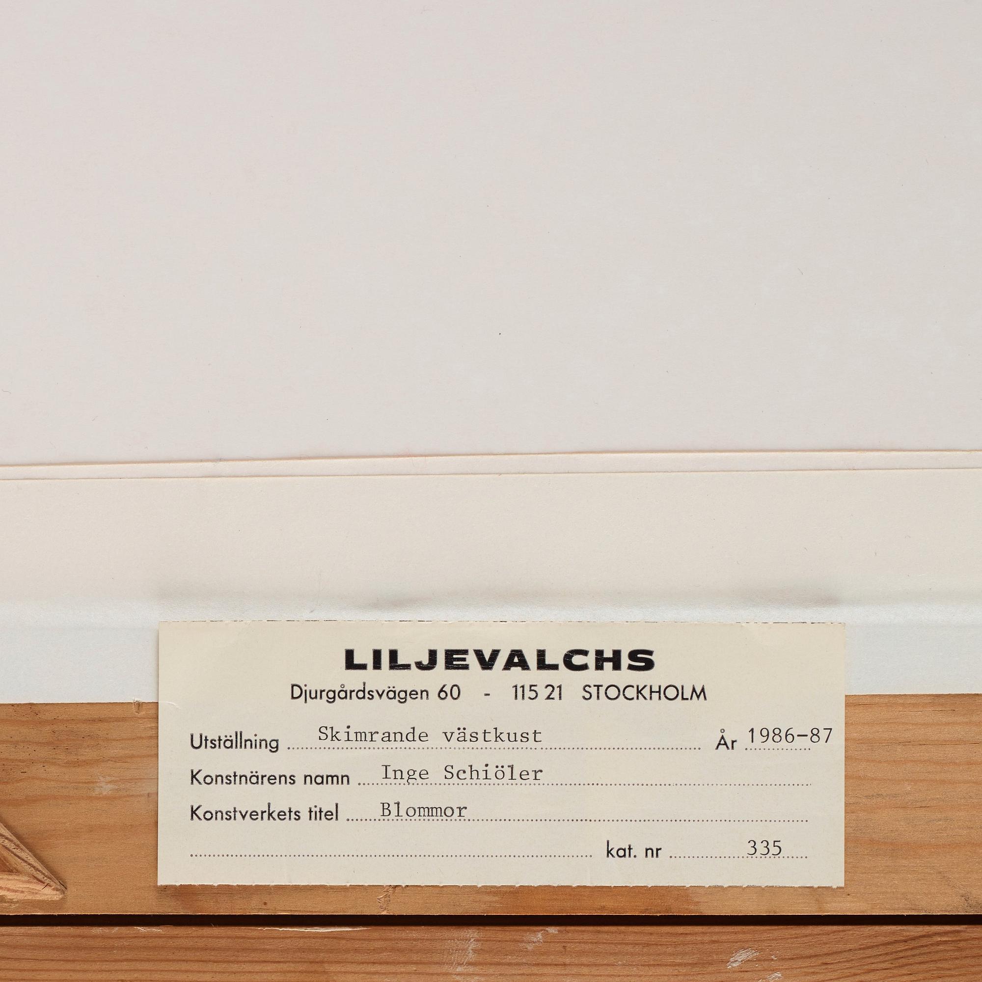 Inge Schiöler, "Blommor".