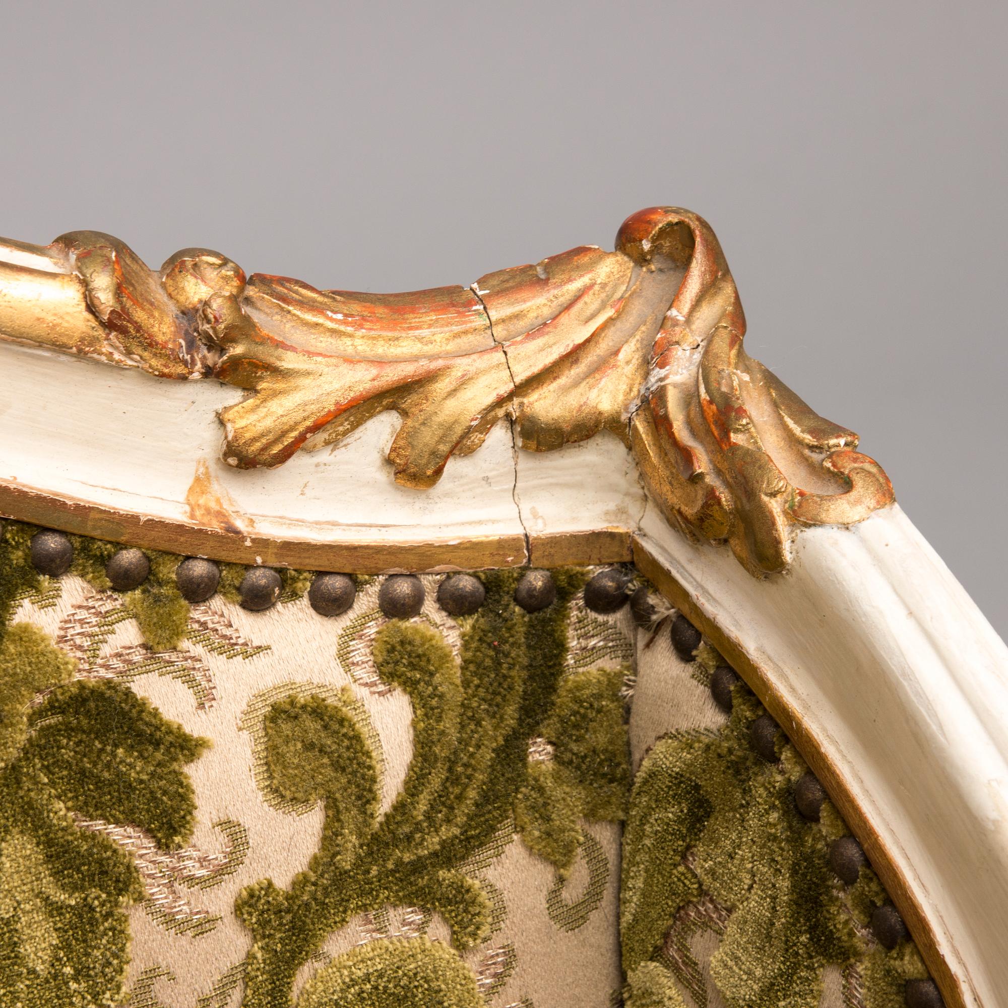 BERGÈRE, Louis XV -stil, 1800-talets slut.
