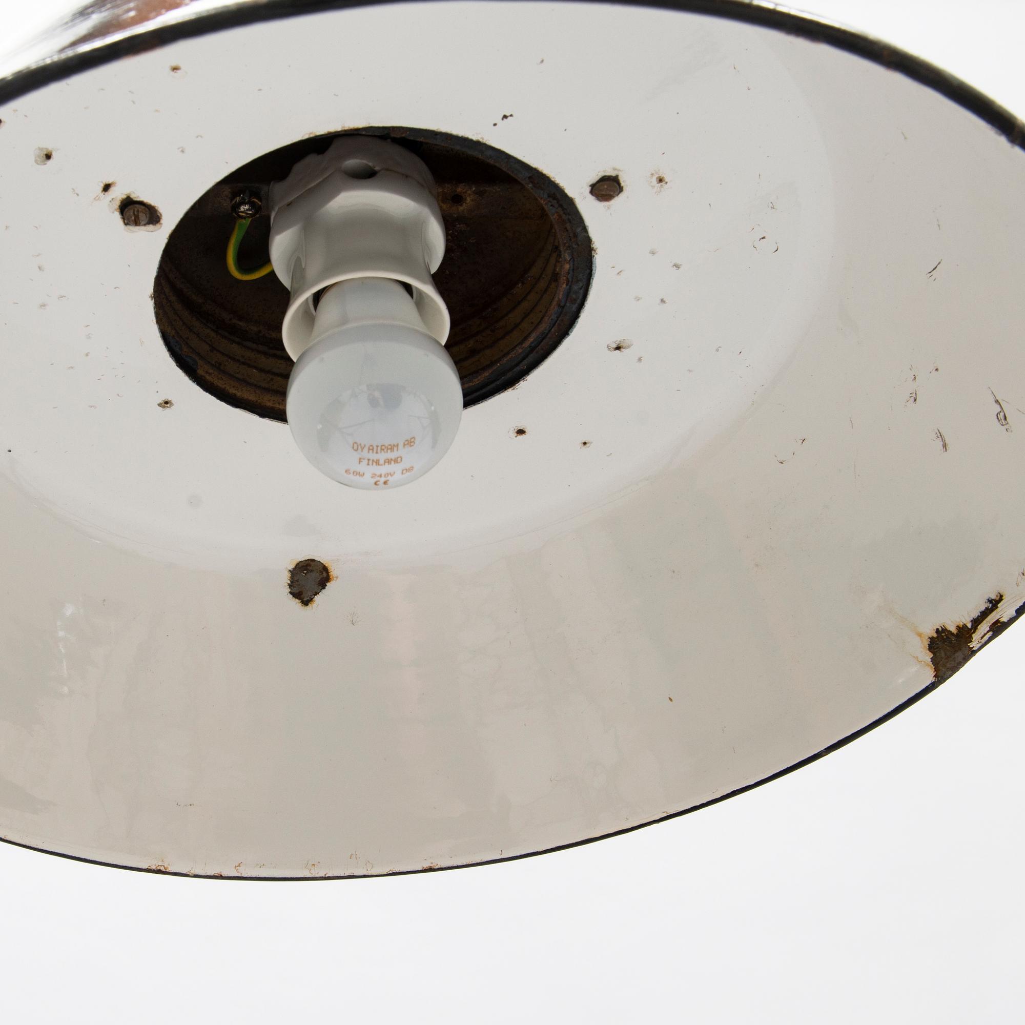 PAAVO TYNELL, Two 1930's '2521-53' industrial light for Taito Finland.
