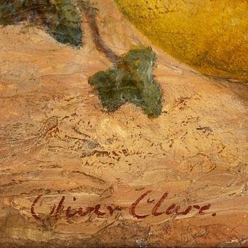 OLIVER CLARE, oil on panel, signed.