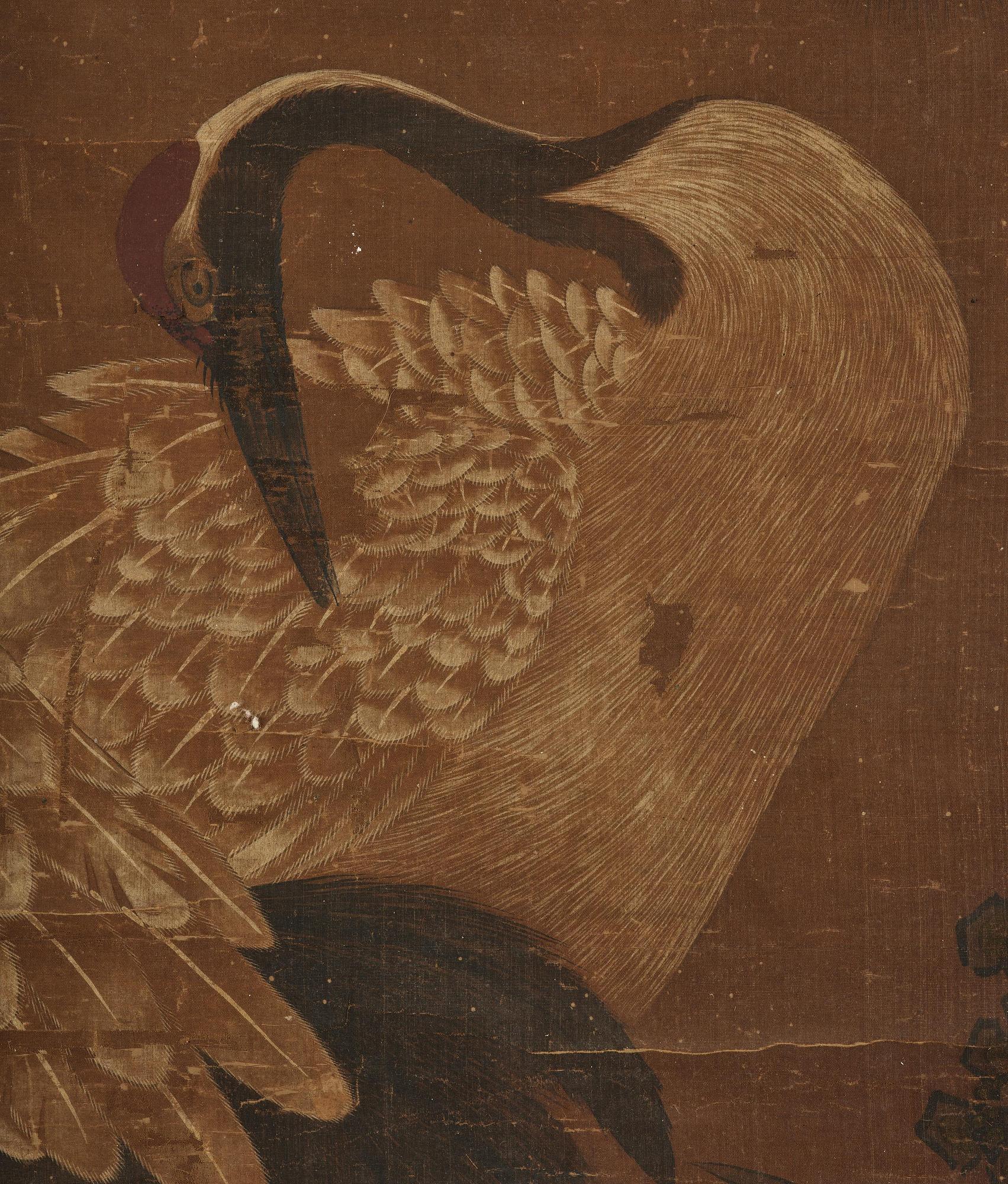 Okänd konstnär, rullmålning, färg och tusch på siden lagt på papper.