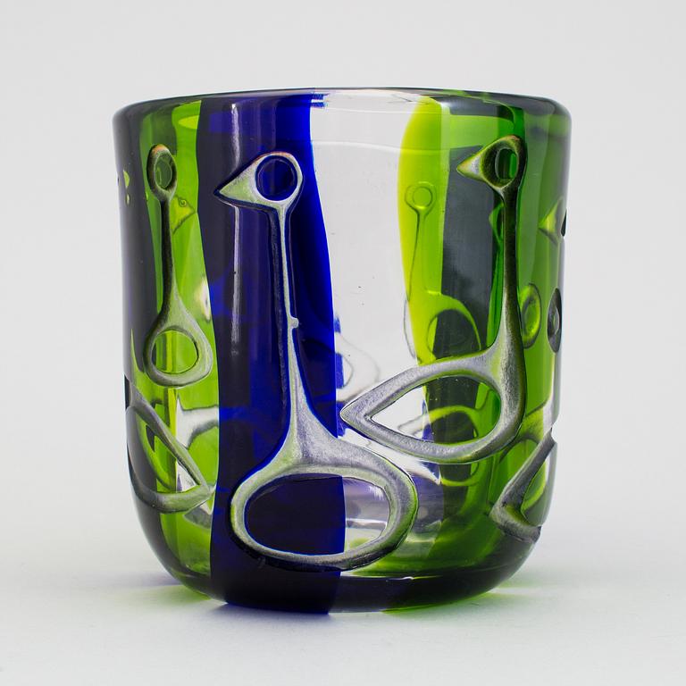 A Vicke Lindstrand glass vase, Kosta 1960´s.