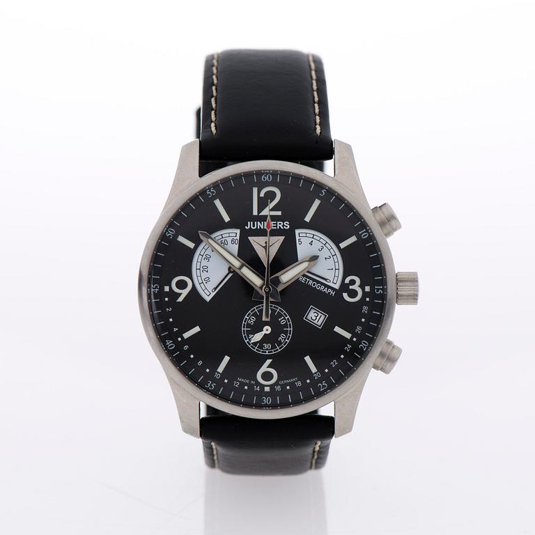 JUNKERS, retrograph G38, rannekello, 42 mm.