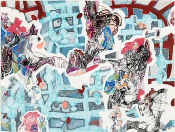 EMA HARRIS-SINTAMARIAN, akrylic and ink on paper, signed and dated 2006.