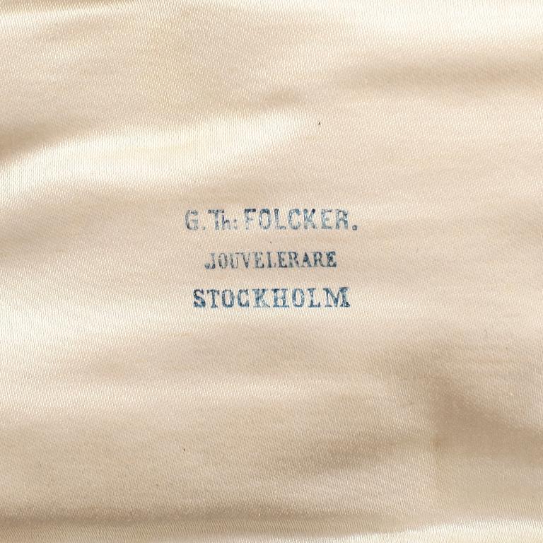 BESTICK, 3 delar, "Engelsk Snäck", och KAFFESKEDAR, 12 st, silver. Vikt 146 + 124 g.