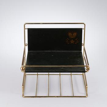 TELEFONHYLLA, plåt och mässing, 1900-tal.