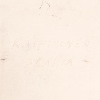 BIRGER KAIPIAINEN, dekorationsfat, stengods, signerad Kaipiainen Arabia.
