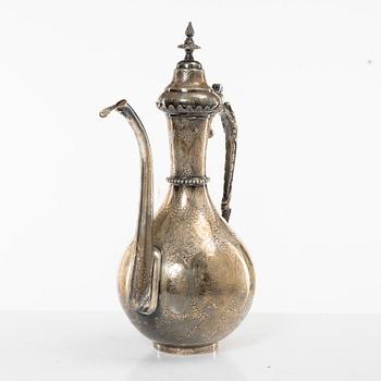 An Ottoman Empire silver pot, circa 1900.