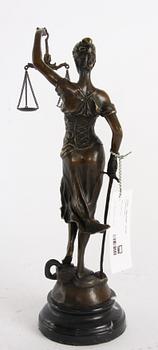 SKULPTUR, brons "Justitia".