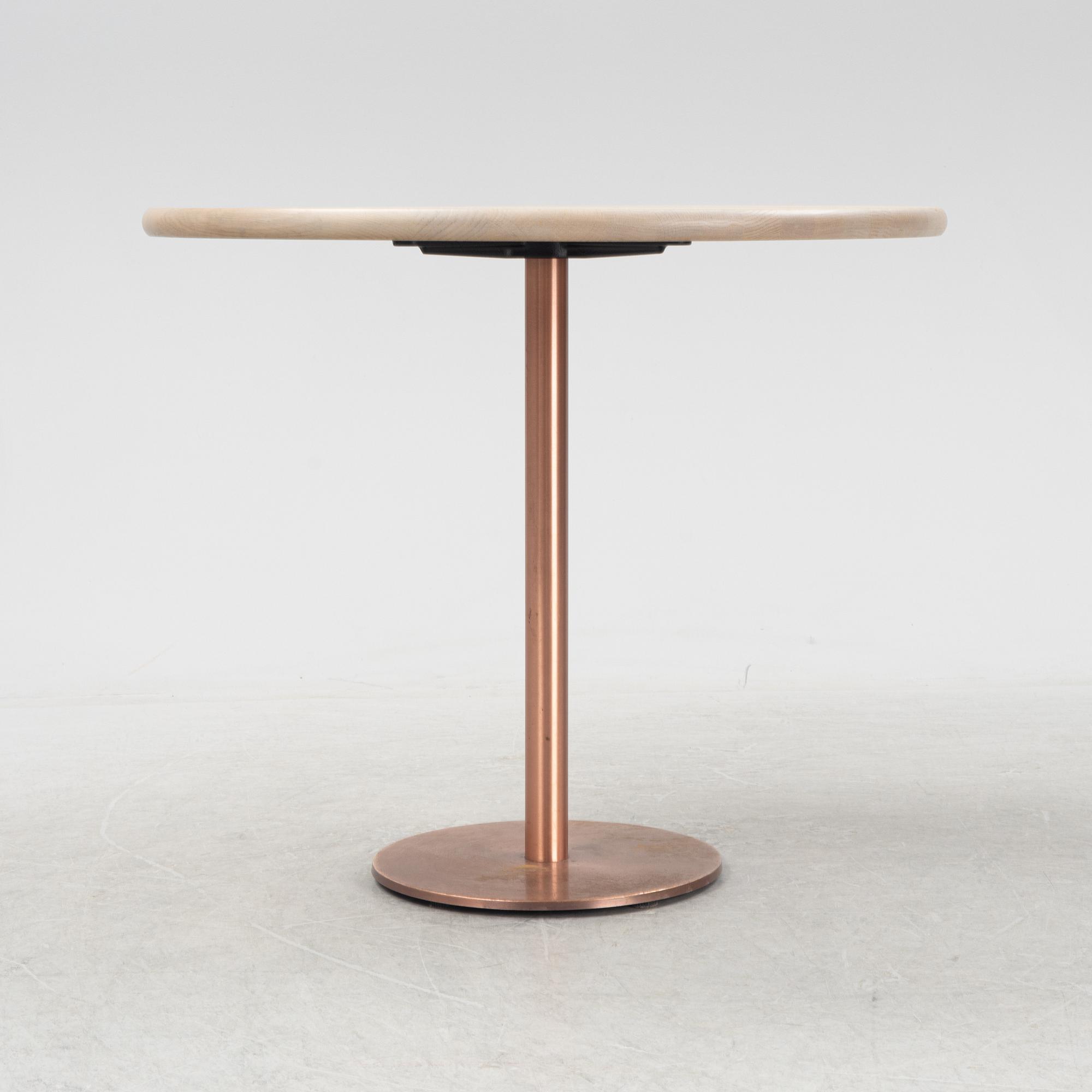 Jonas Lindvall, a oak and copper table.