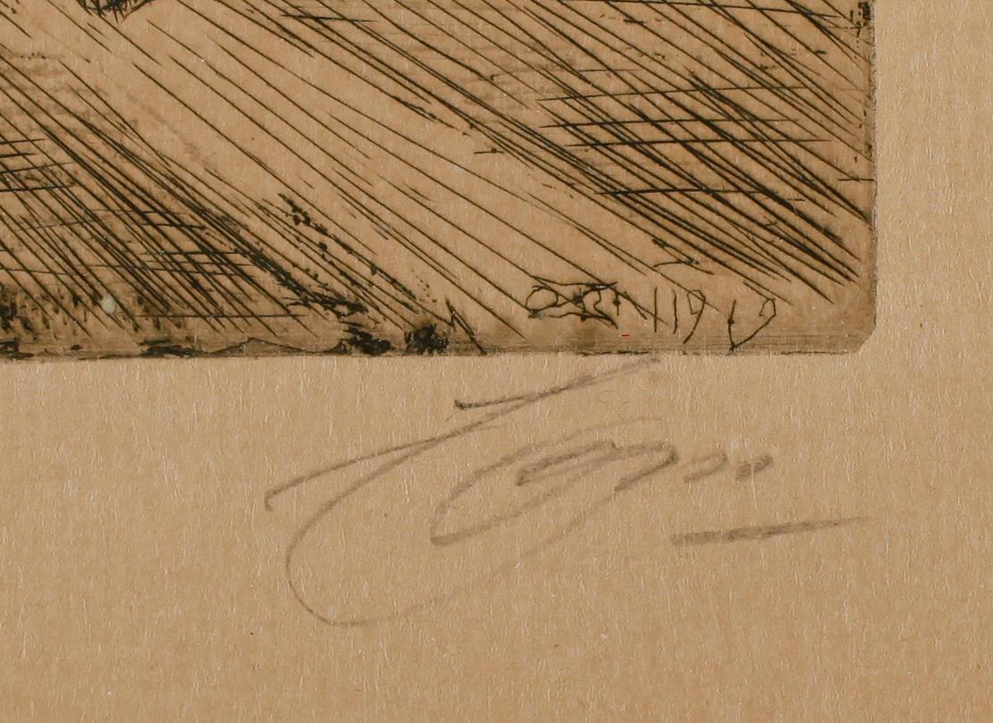 ANDERS ZORN, etsning, signerad med blyerts.