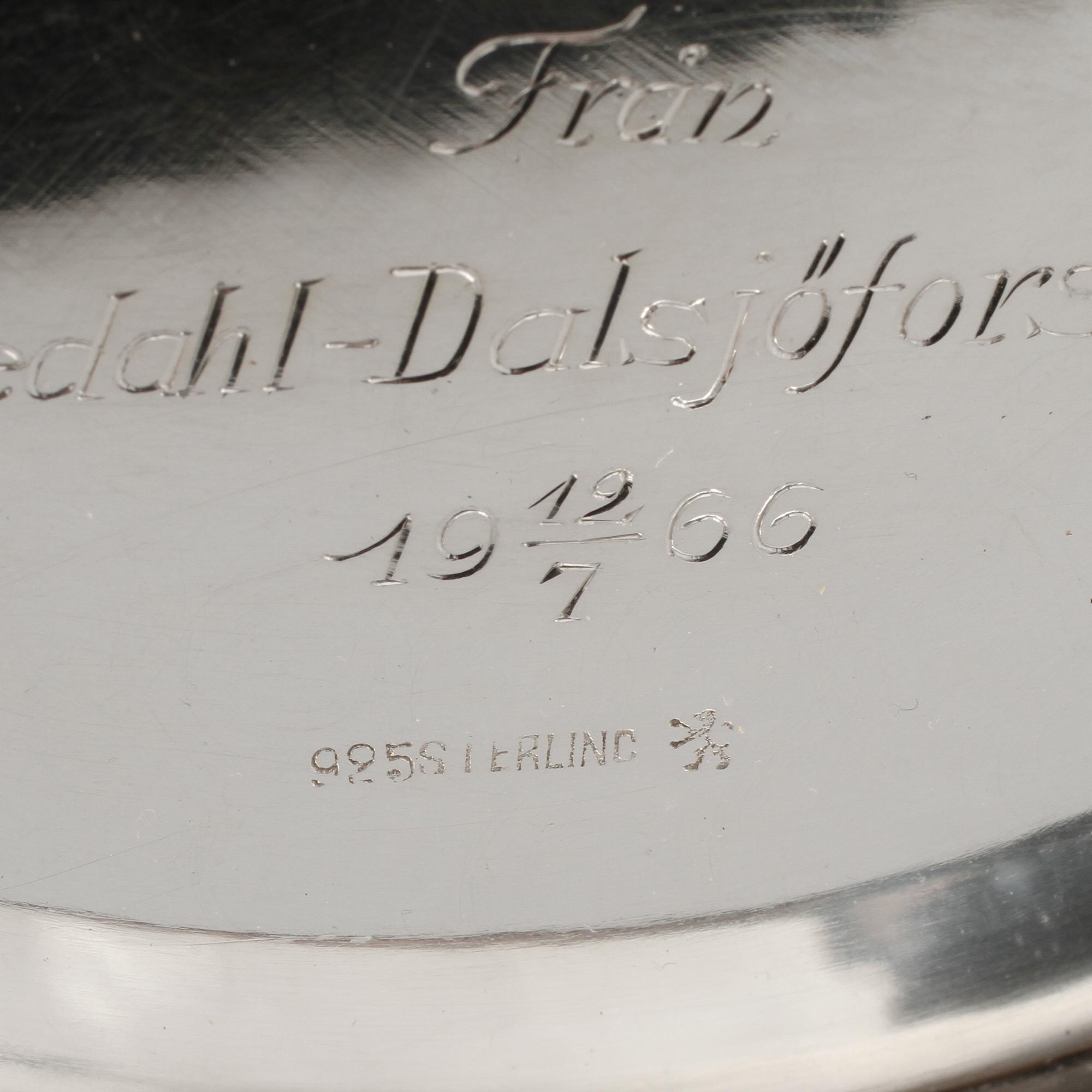 SKÅL, silver, svenska importstämplar, 1900-tal. Vikt 644 g.