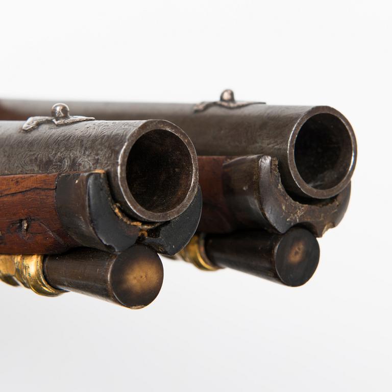 A pair of mid 18th Century German-Austrian flintlock pistols.