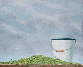 613. Philip von Schantz, Bucket with sugar snap peas.