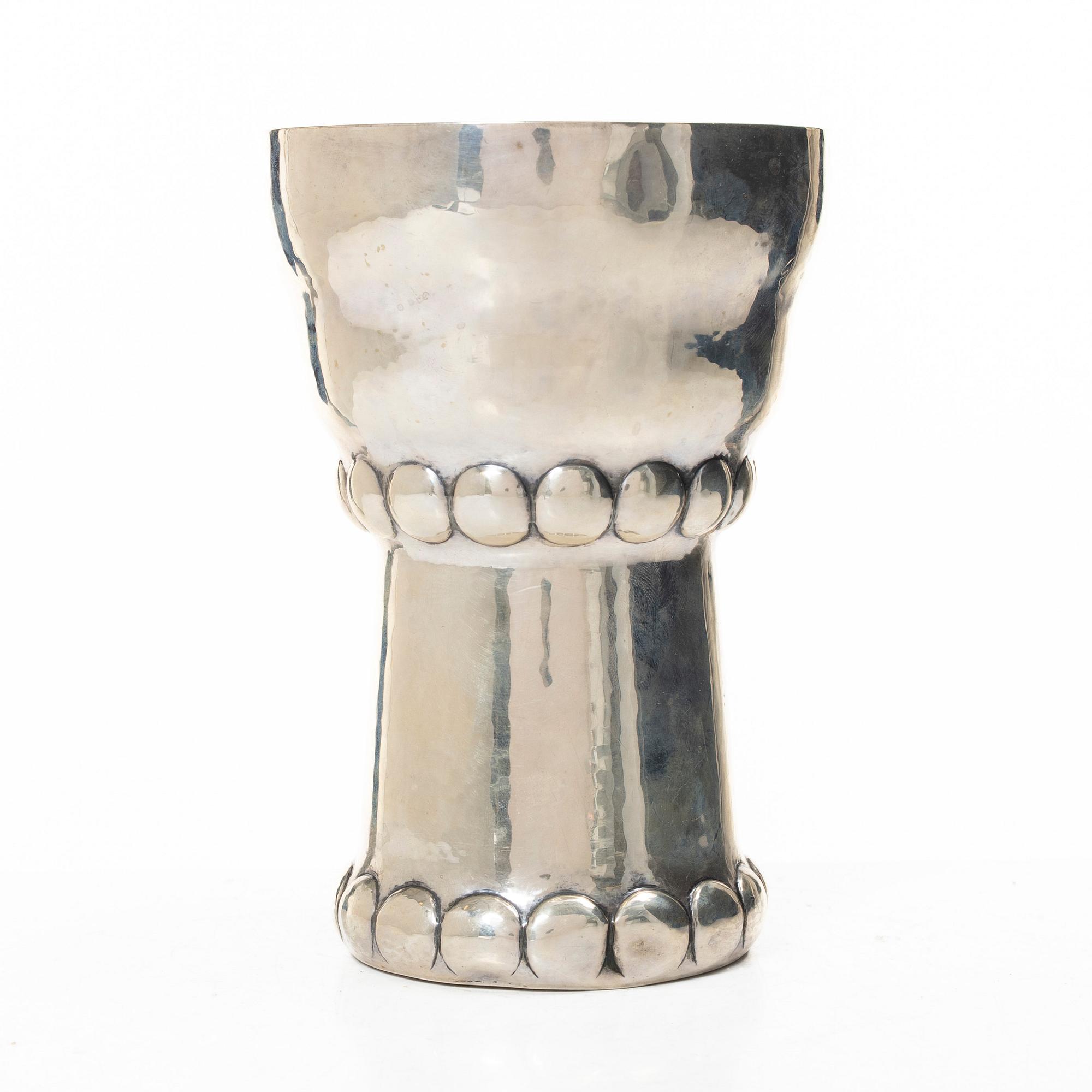 Vase, silver, Art Nouveau, Denmark, 1917.