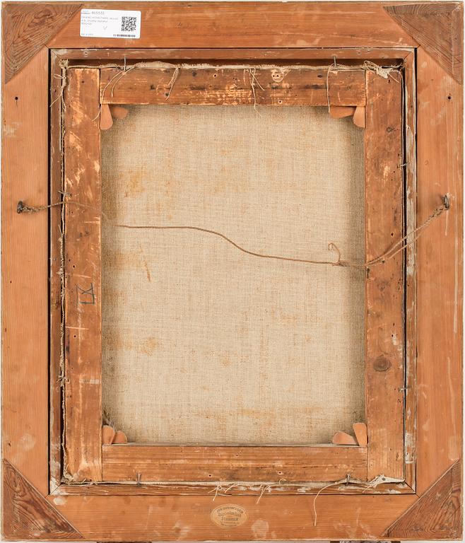 OKÄND KONSTNÄR, olja på duk, otydlig signatur, 1800-tal.