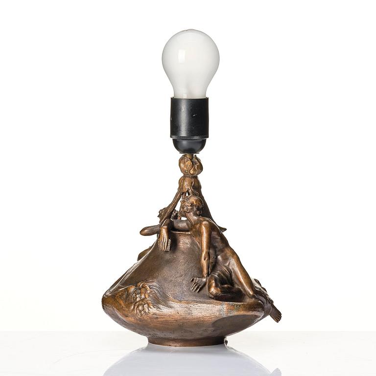 Alice Nordin, bordslampa, Fonderia Artistica Gusmano Vignali, Florens, ca 1903-04.