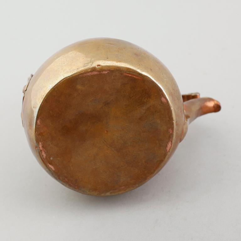 KAFFEPANNA, miniatyr, koppar, 1700-/1800-tal.