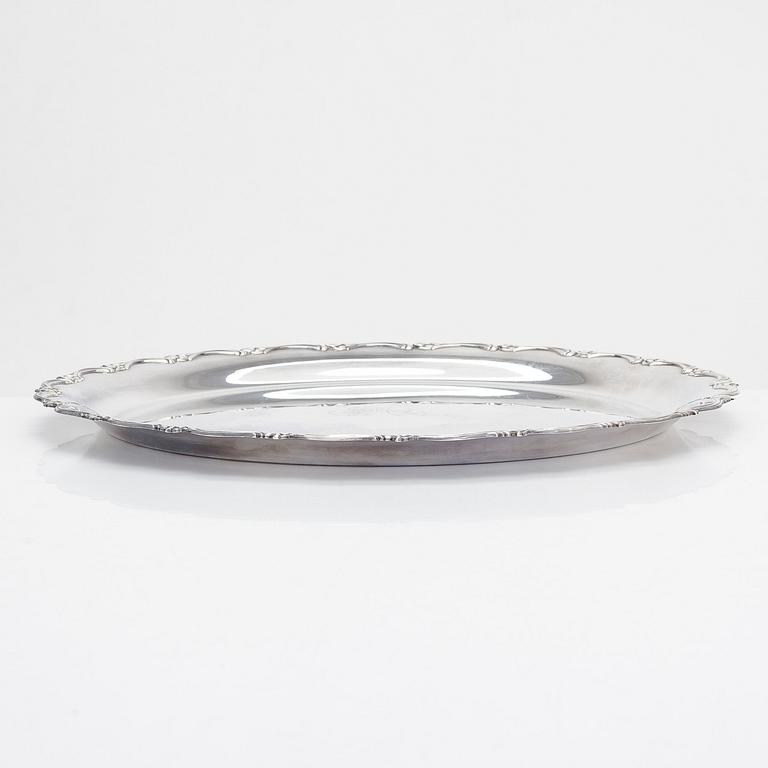 A silver tray, manufacturer Kultakeskus, Hämeenlinna, Finland 1963.