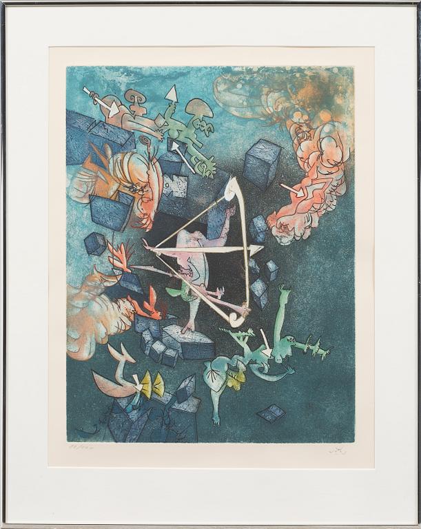 ROBERTO MATTA, Etching in colours. Signed and numbered 22/100.