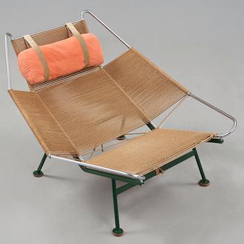 Hans J. Wegner, a 'Flag Halyard' easy chair, Getama, Denmark.