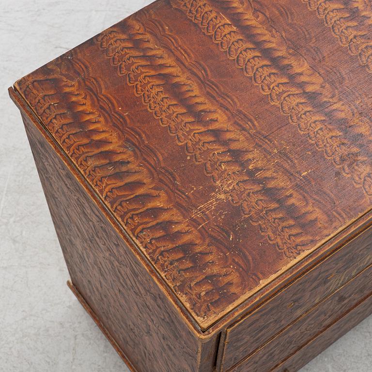 A chest of drawers, probably Värmland, dated 1863.