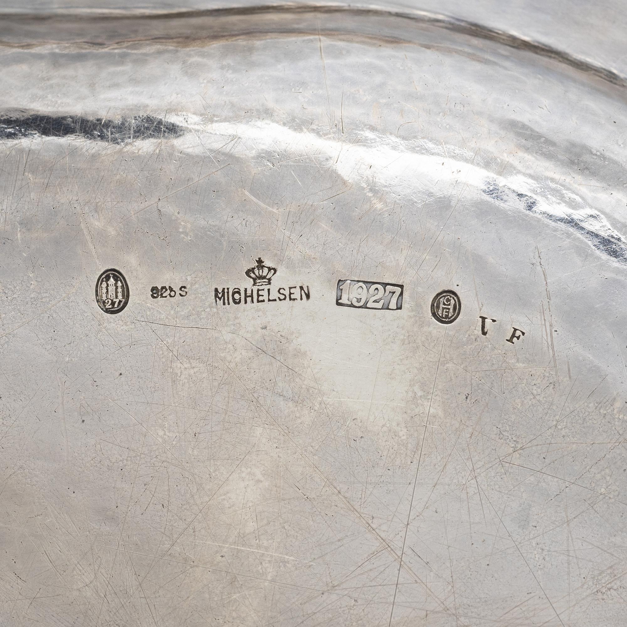 Two Danish silver plates, mark of A Michelsen, Copenhagen, Denmark 1927-29.