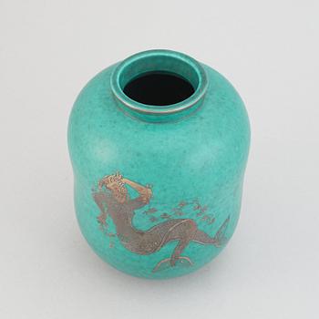 Wilhelm Kåge, vas, stengods, "Argenta", Gustavsberg.