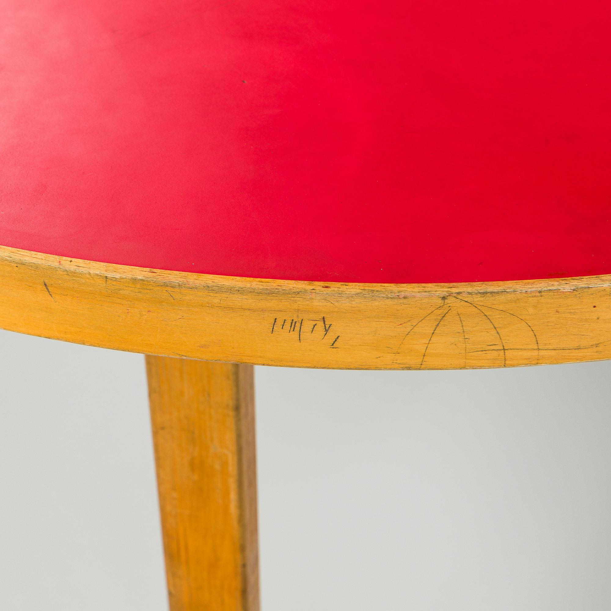 Alvar Aalto, bord, för O.Y. Huonekalu- ja Rakennustyötehdas A.B., 1900-talets mitt.