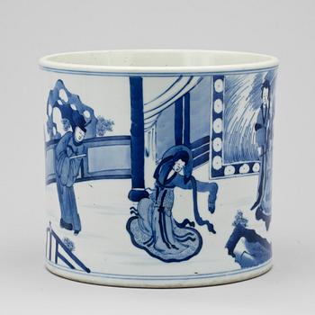 PENSELSTÄLL, porslin, Kina, Kangxistil, sannolikt 1900-tal.