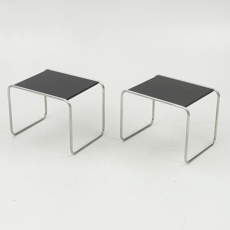 Coffee table and a pair of side tables, Thonet,.
