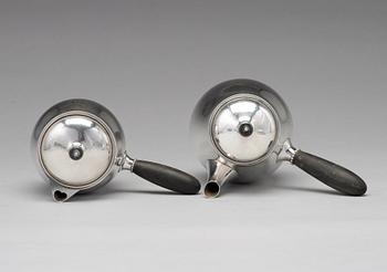 Georg Jensen, kaffe- och teservis, 5 delar, Köpenhamn efter 1945, sterling.