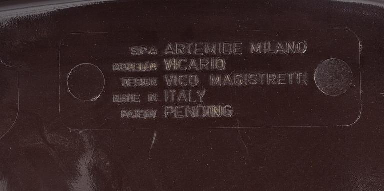 FÅTÖLJER, 2 st, "Vicario", design Vico Magistretti, Italien, 1900-talets andra hälft.