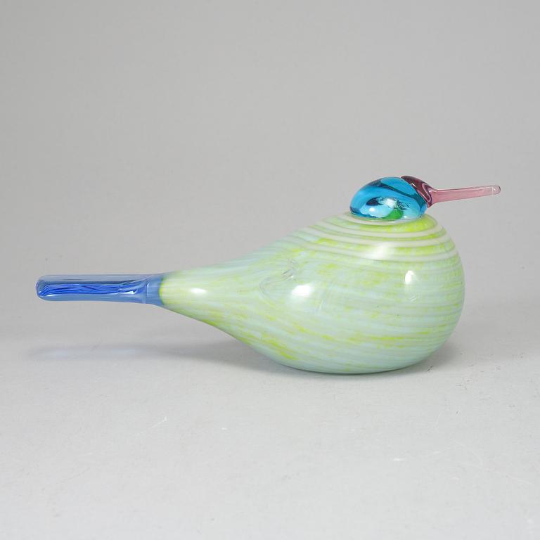 OIVA TOIKKA, lasilintu, Rainbow Bird (Sateenkaarilintu) 2007–, signeerattu O. Toikka Nuutajärvi.