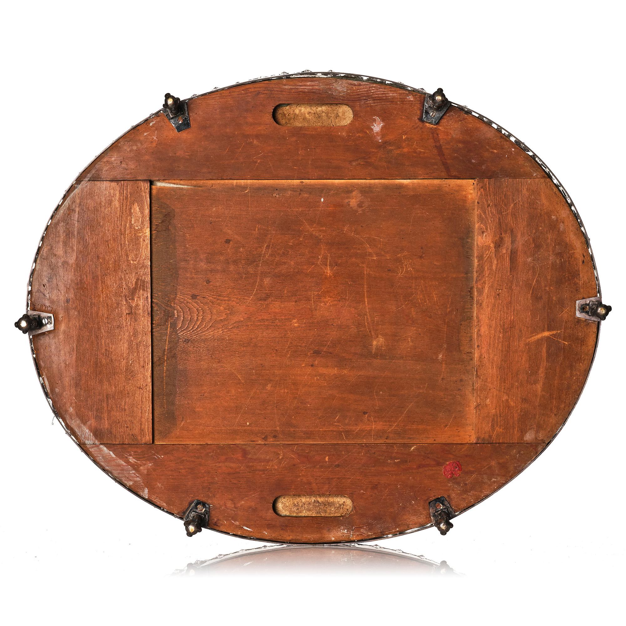 Spegelplatå, av Carl Henrik Brolin (1765-1832, burskap i Stockholm 1801), Sengustaviansk.