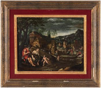 SIMON DE VOS, follow of, copper panel.