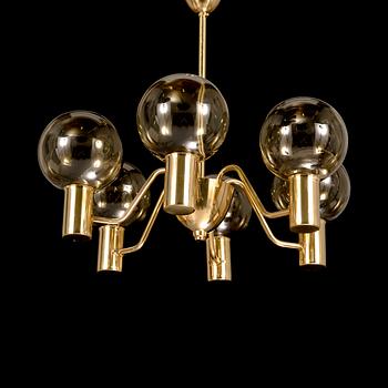 Hans-Agne Jakobsson, A 1960s/70s century ceiling lamp "Patricia" T 716 with 6 light sources, Markaryd, Sweden.