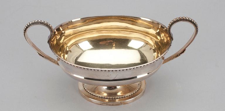 SOCKERSKÅL, silver, gustaviansk stil, F. Timper Helsingfors 1915.