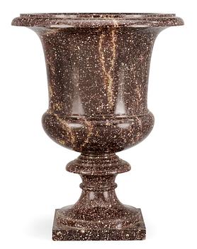 689. A Swedish Empire 19th Century porphyry urn.