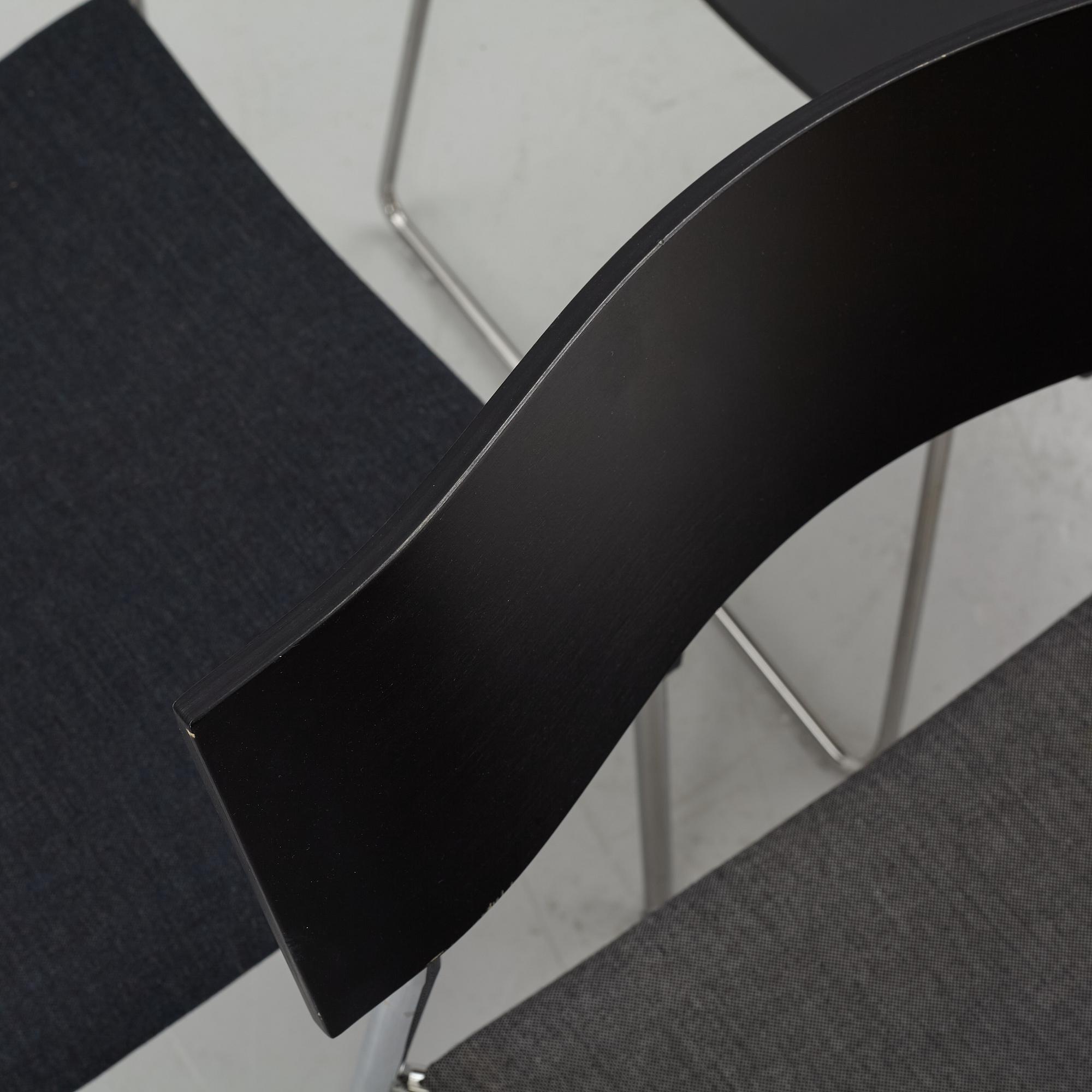 Johannes Foersom & Peter Hiort-Lorenzen, a set of eight 'Campus' chairs, Lammhults, after 1992.